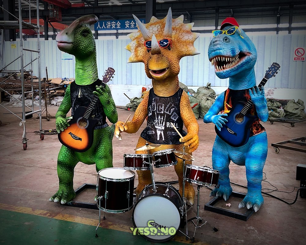 animatronic dinosaur band